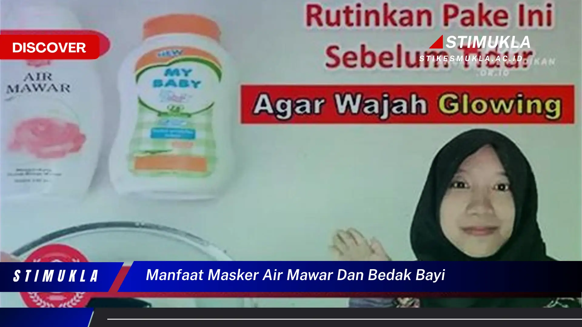 manfaat masker air mawar dan bedak bayi