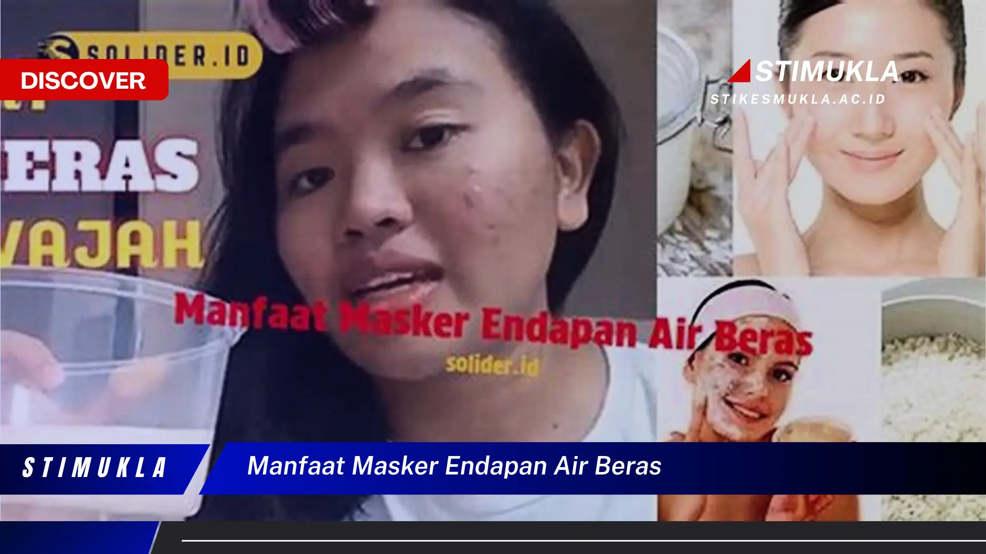 manfaat masker endapan air beras