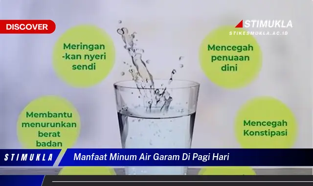 manfaat minum air garam di pagi hari