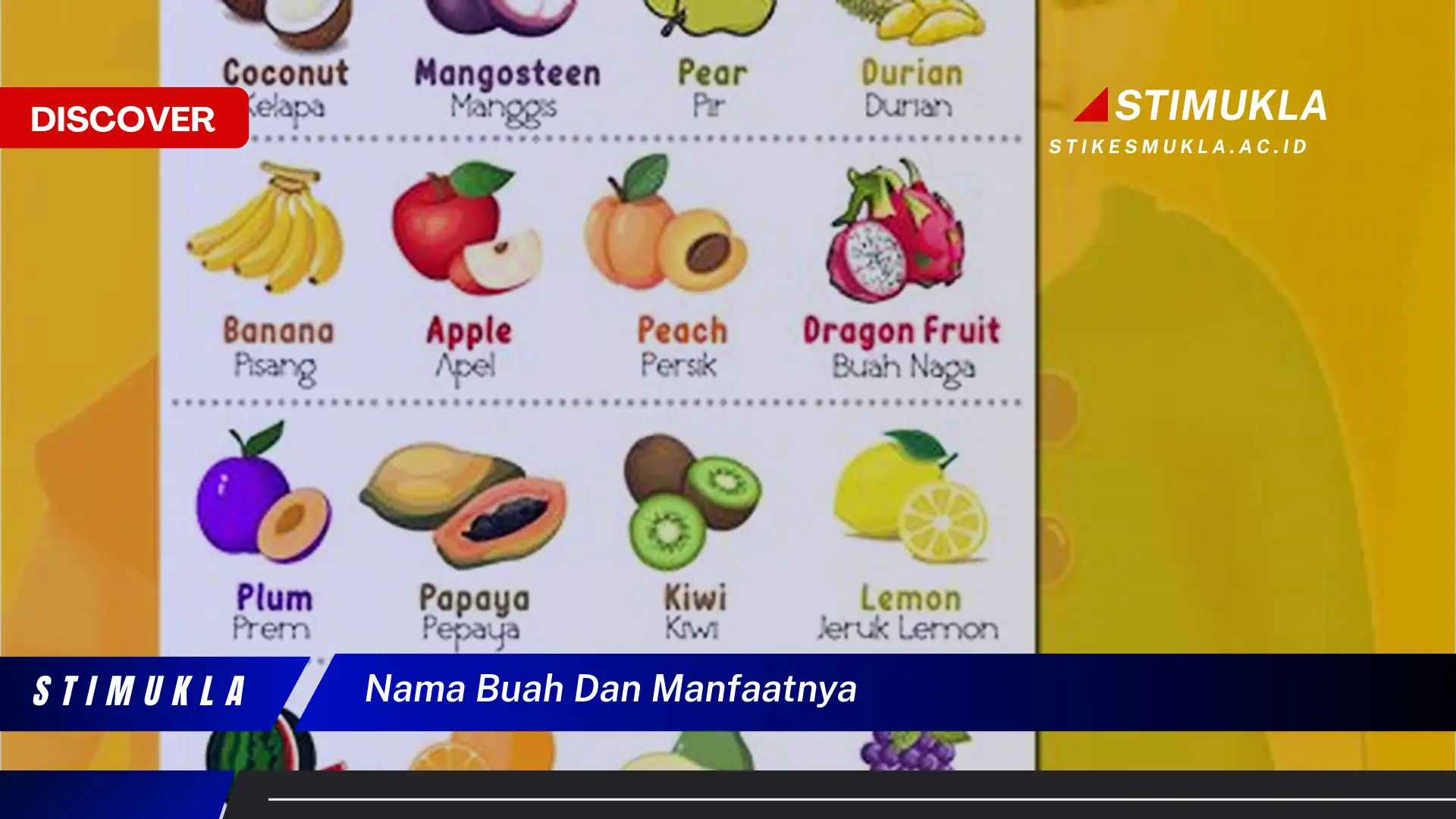 nama buah dan manfaatnya