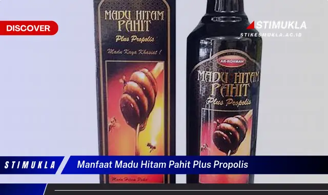 manfaat madu hitam pahit plus propolis