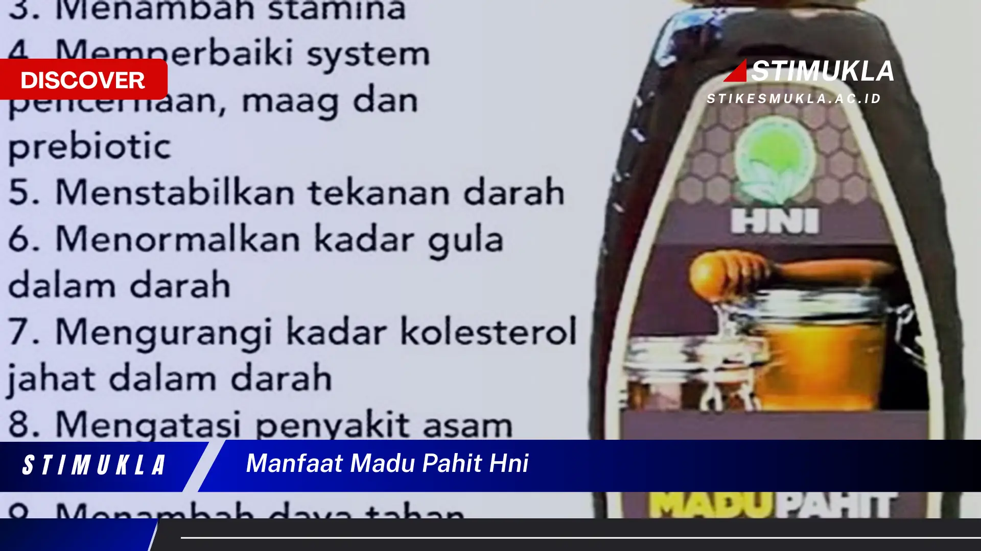 manfaat madu pahit hni