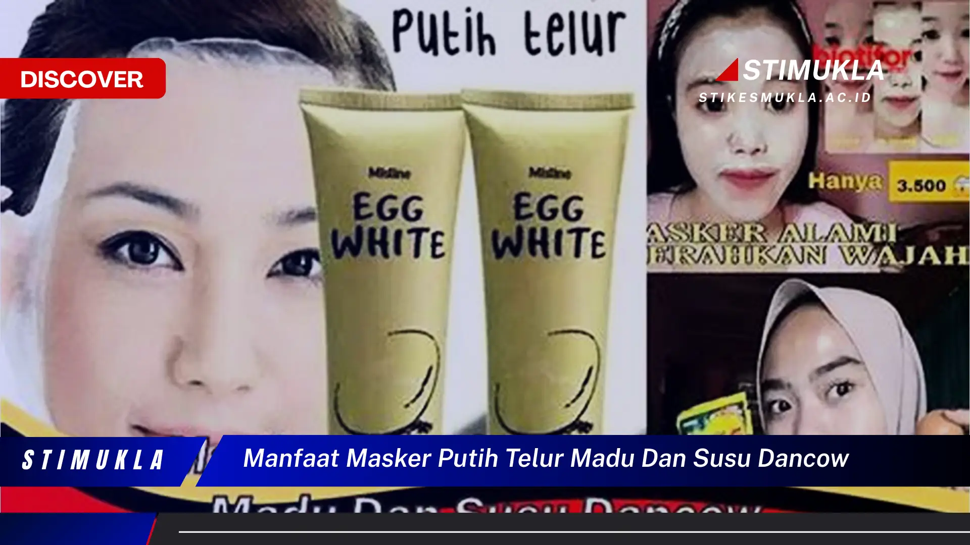 manfaat masker putih telur madu dan susu dancow