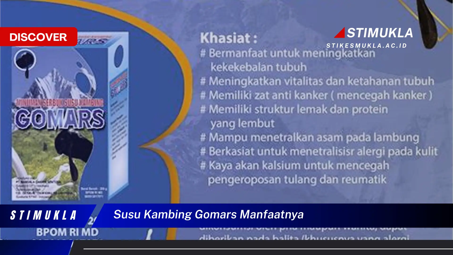 susu kambing gomars manfaatnya