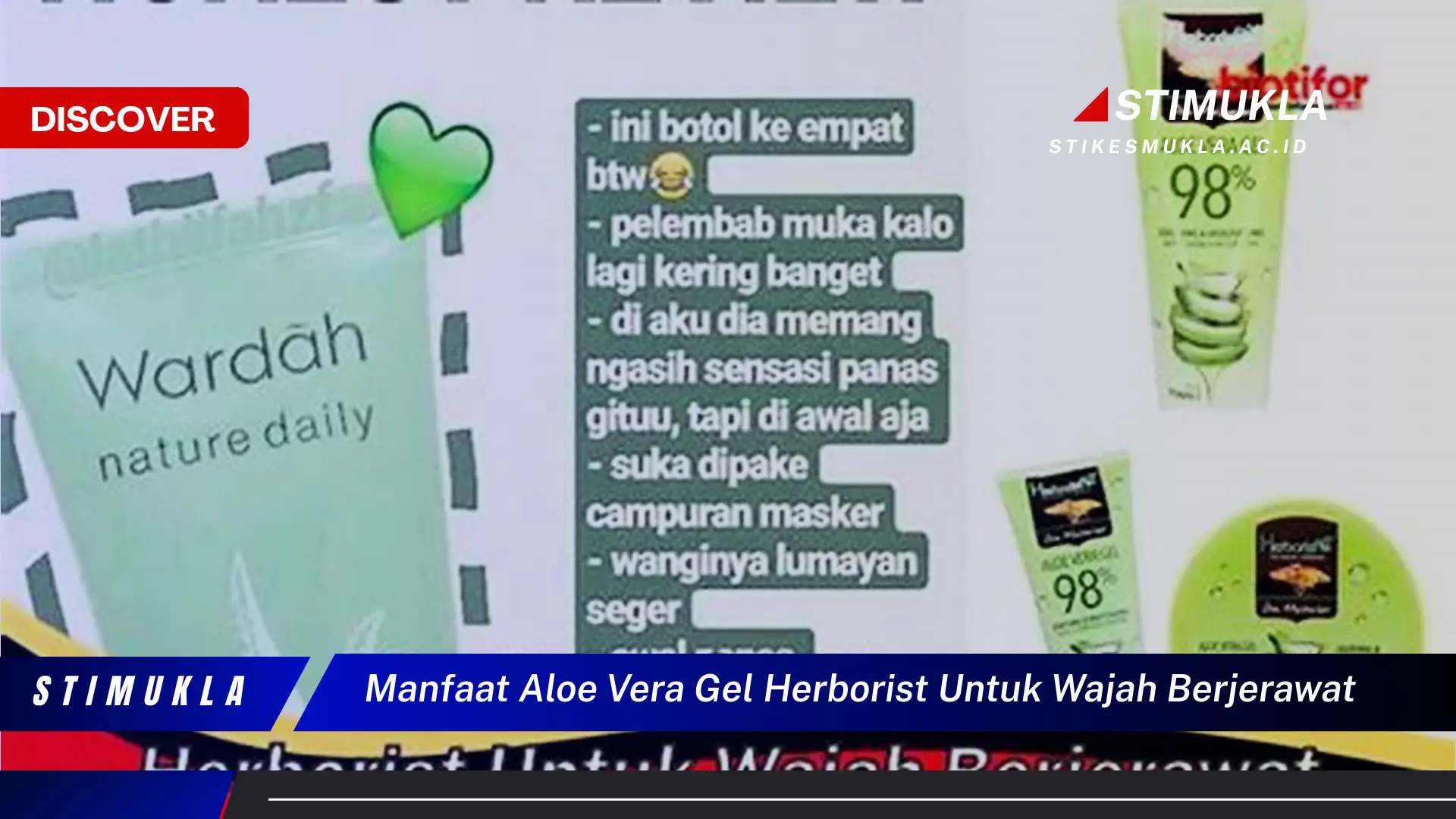 manfaat aloe vera gel herborist untuk wajah berjerawat