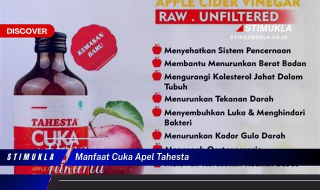Ketahui 8 Manfaat Cuka Apel Tahesta untuk Kesehatan dan Kecantikan Anda