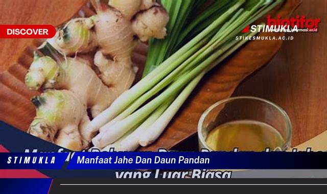 Temukan 9 Manfaat Jahe dan Daun Pandan untuk Kesehatan dan Kecantikan