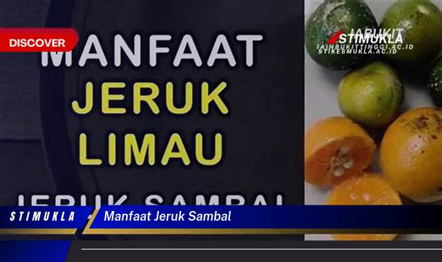 Ketahui 10 Manfaat Jeruk Sambal untuk Kesehatan Tubuh Anda