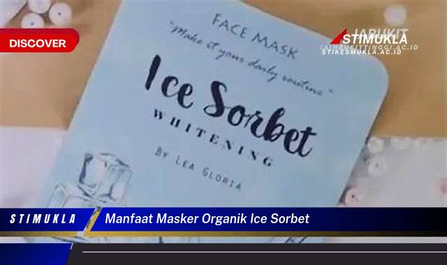 Temukan 9 Manfaat Masker Organik Ice Sorbet untuk Kulit Cerah dan Sehat