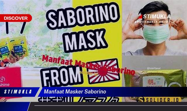 Inilah 8 Manfaat Masker Saborino untuk Kulit Cerah & Sehat