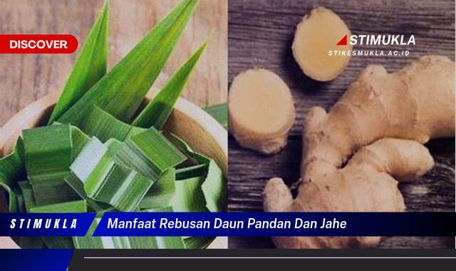 Ketahui 9 Manfaat Rebusan Daun Pandan dan Jahe untuk Kesehatan Anda