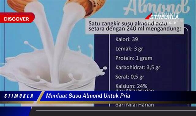 9 Manfaat Susu Almond untuk Pria, Kesehatan, Vitalitas, & Energi Prima