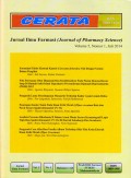 Cerata : Jurnal Ilmu Farmasi (Journal of Pharmacy Science) Volume 5 Nomor 1 Juli 2014