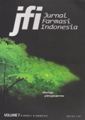 JFI = Jurnal Farmasi Indonesia Volume 7 Nomor 3 Januari 2015